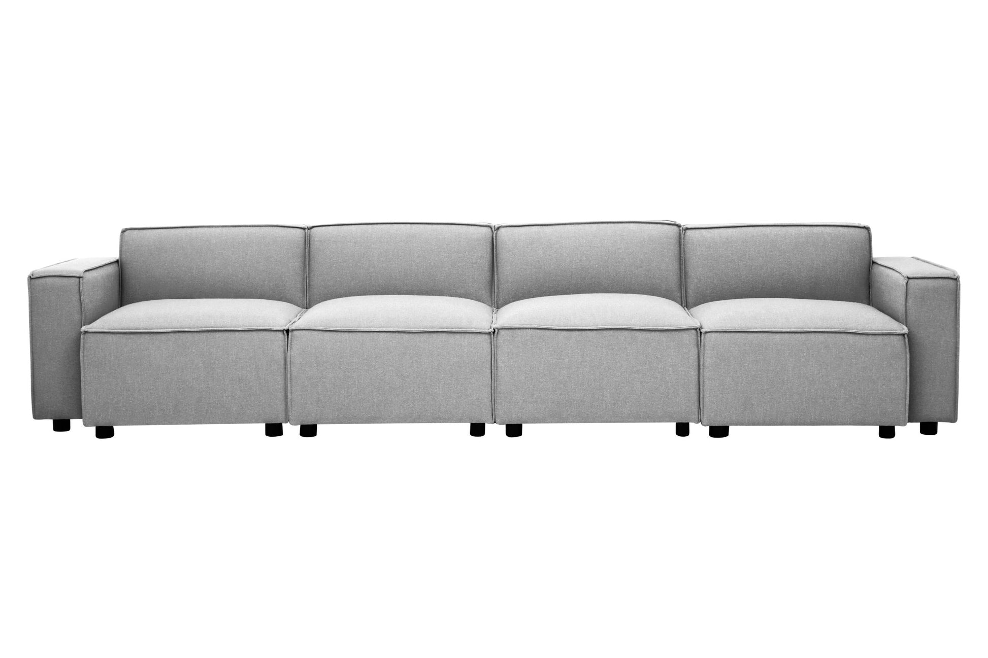 Rana Grey Fabric Right Arm Sofa - Skandi London