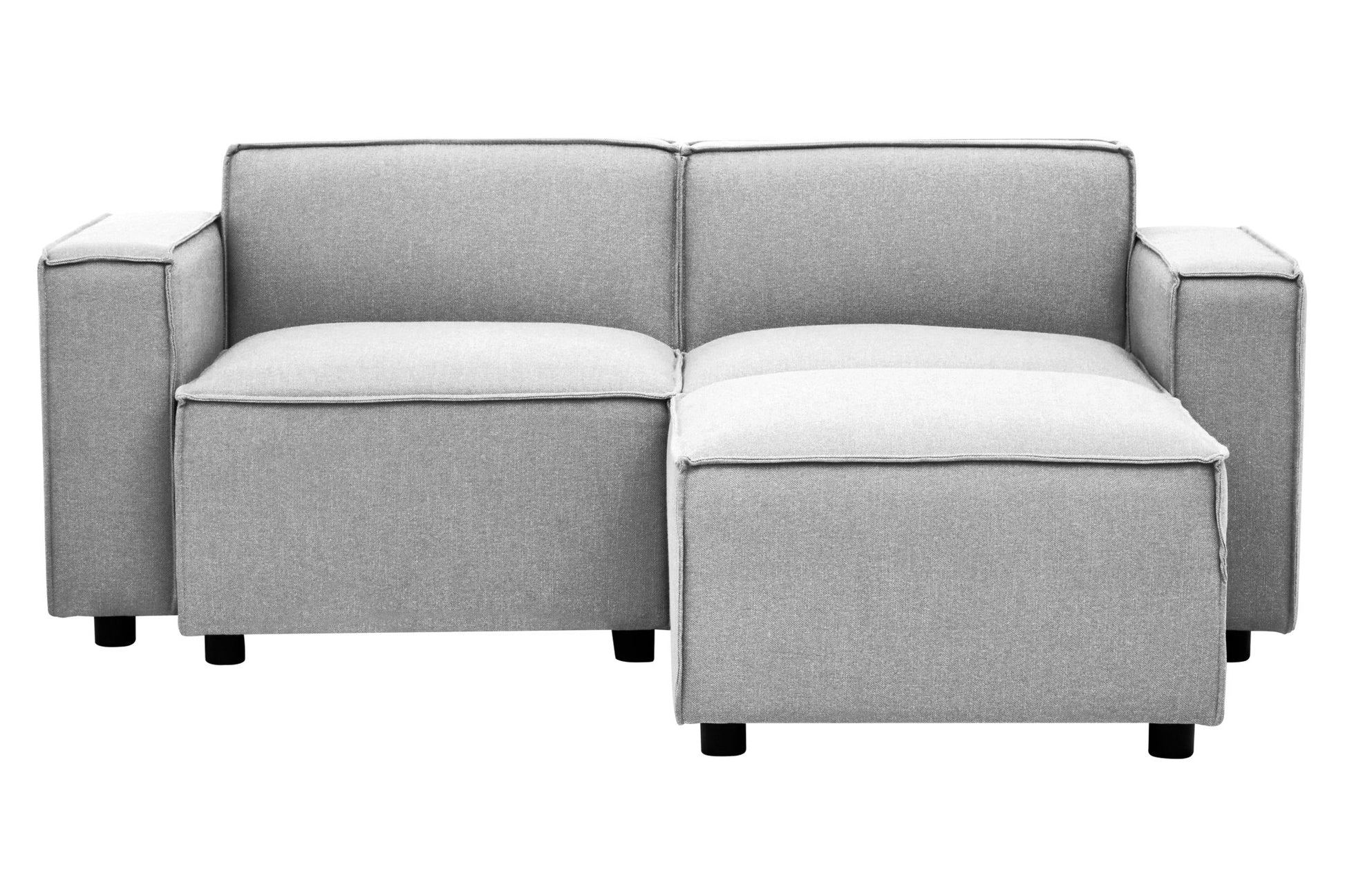 Rana Grey Fabric Sofa Ottoman - Skandi London