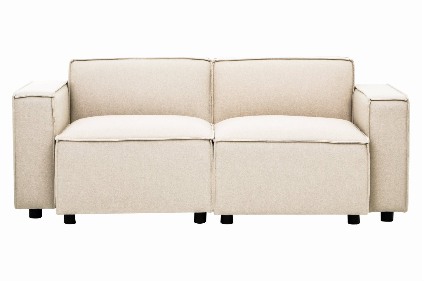 Rana Cream Fabric Left Arm Sofa - Skandi London