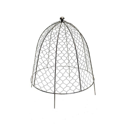 Outdoor Wire Netted Plant Protector Zinc H55cm W47 - Skandi London