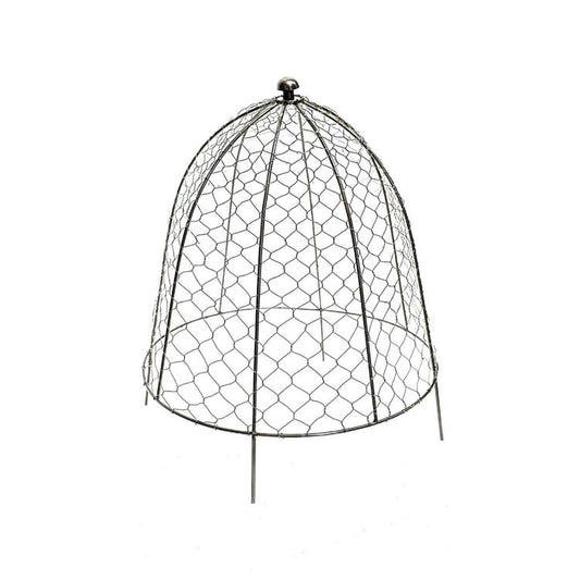 Outdoor Wire Netted Plant Protector Zinc H55cm W47 - Skandi London
