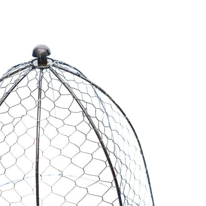 Outdoor Wire Netted Plant Protector Zinc H48cm W36 - Skandi London