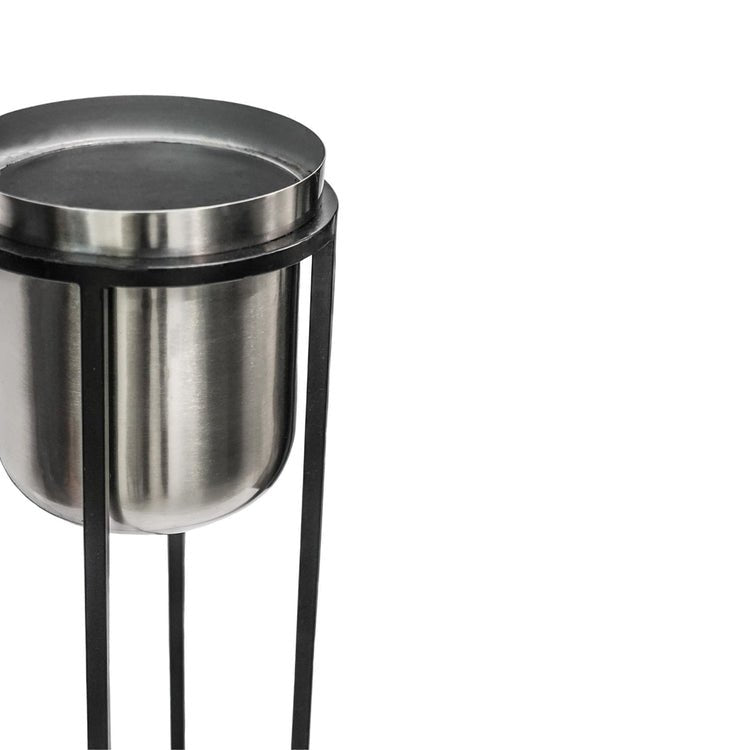 Calla Planter Stand Black/Pewter H58CM D22CM - Skandi London