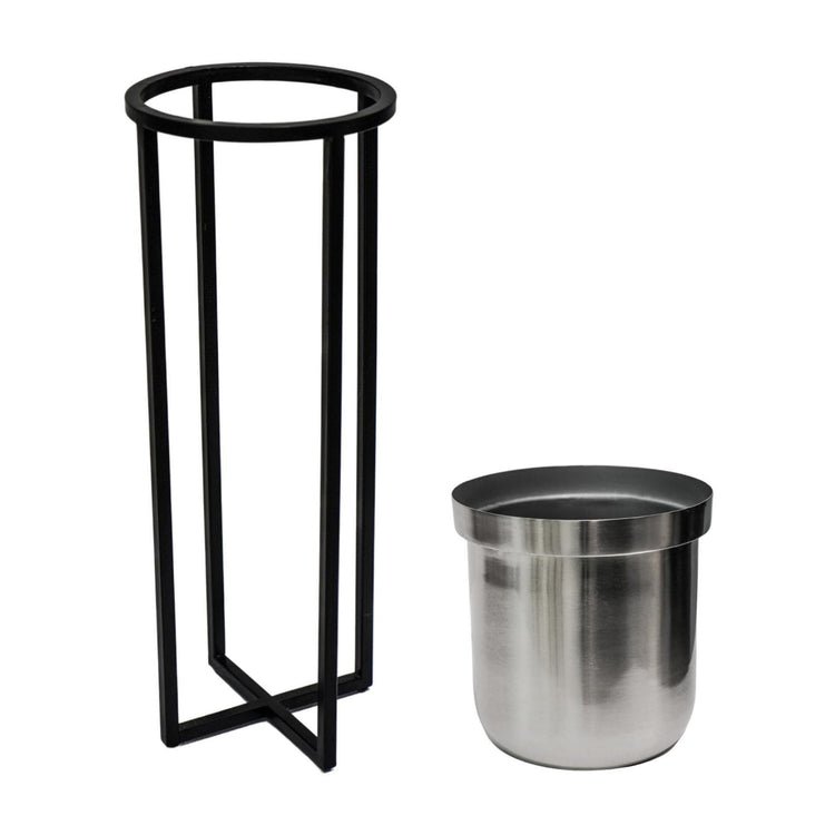 Calla Planter Stand Black/Pewter H78CM D29CM - Skandi London