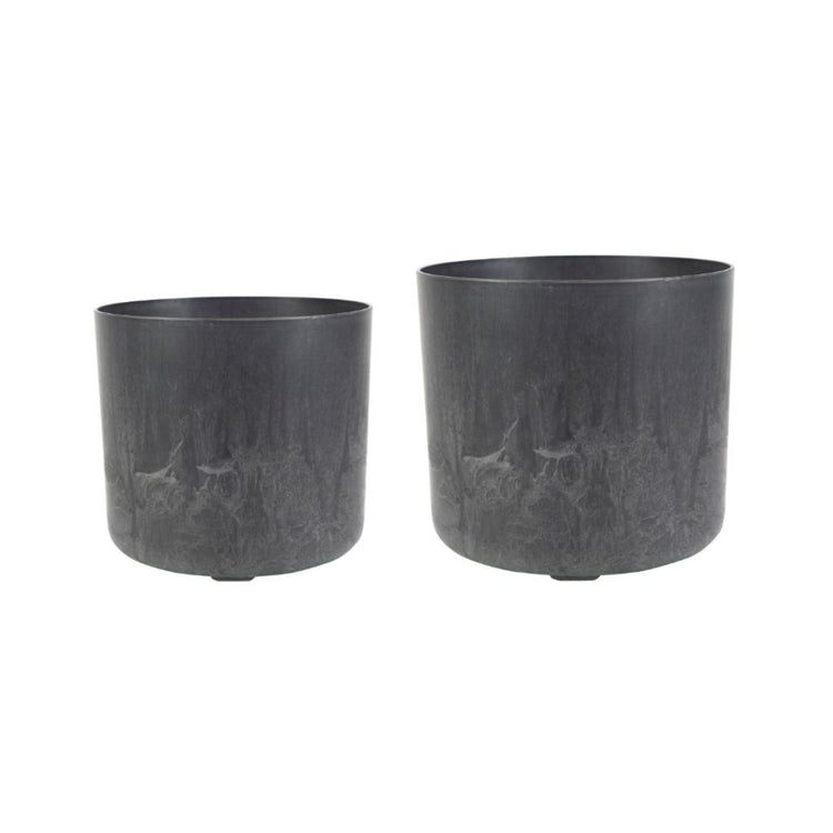 Celine Set of Two Recycled Black Planters - Skandi London