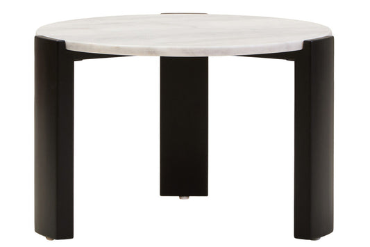 Palermo Round White Marble Top Small Coffee Table