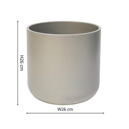 Lisbon Planter Light Grey H26Cm D26Cm - Skandi London