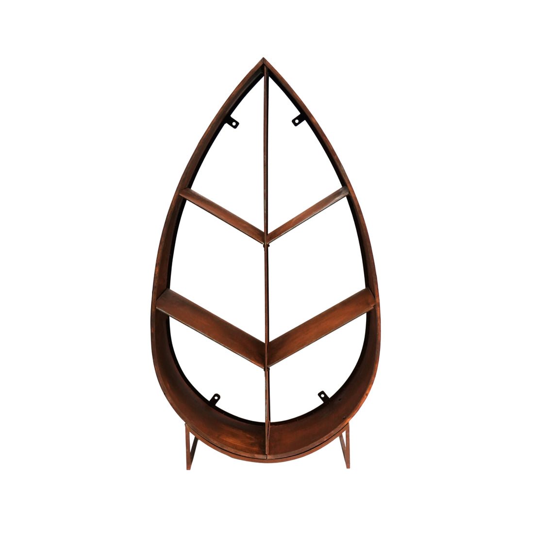 Syrin on Stand Sculptural Log Storage Natural Rust - Skandi London