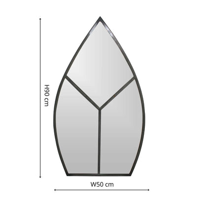 Syrin Arch Outdoor Mirror Natural Black - Skandi London