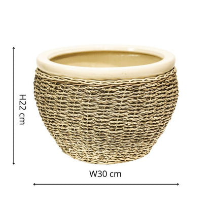 Seagrass Pot Cover Natural Nested set of 2 - Skandi London