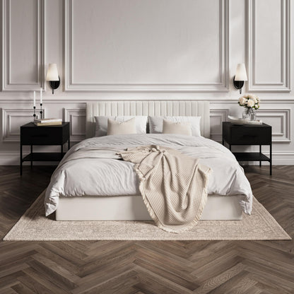 Soho Nordic Milk Ottoman King Size Bed - Skandi London