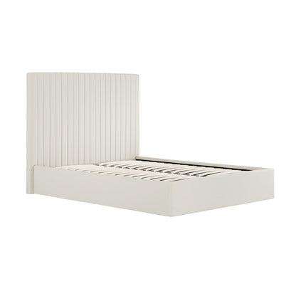Soho Nordic Milk Tall Ottoman King Size Bed - Skandi London