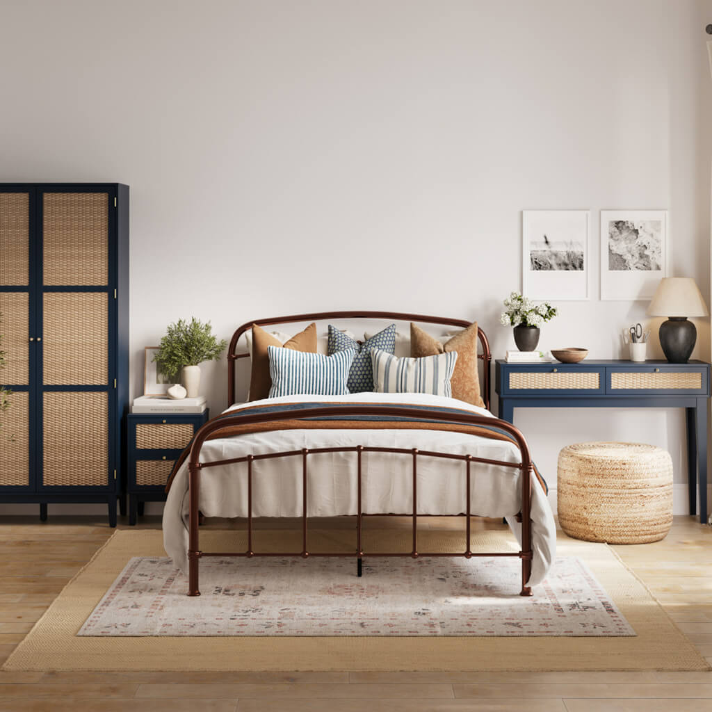 Soho Nordic Blue Dressing Table - Skandi London