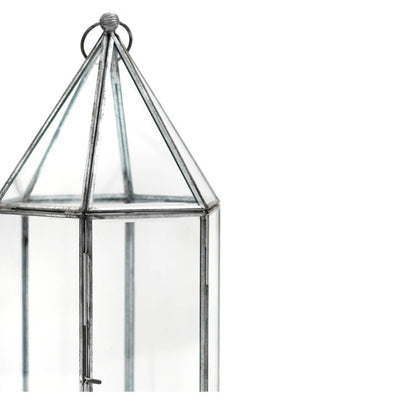 Glass House Terrarium Galvanised H36cm W18cm - Skandi London
