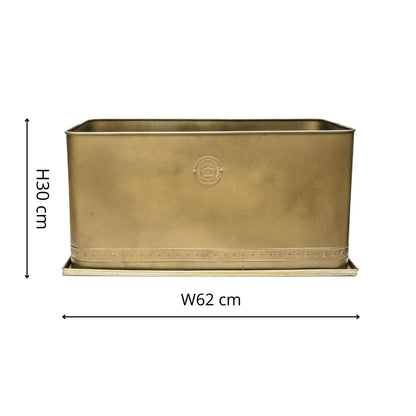 Skandi London Luxe Outdoor Planter in Brass - Large - Skandi London