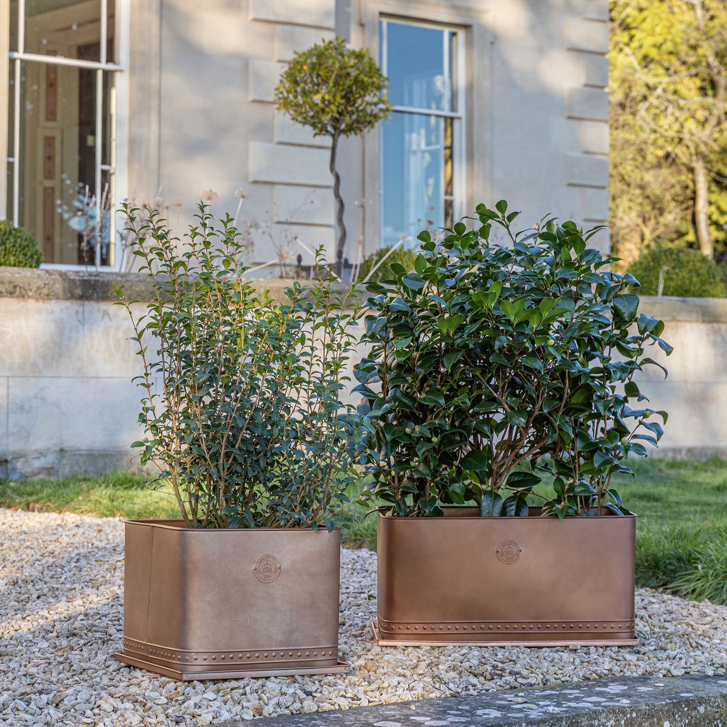 Skandi London Tall Luxe Outdoor Planter in Copper - Tall - Skandi London
