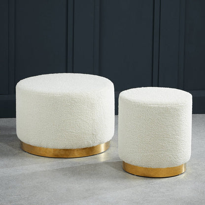 Soho Nordic Pouffe Ted Fabric Large - Skandi London