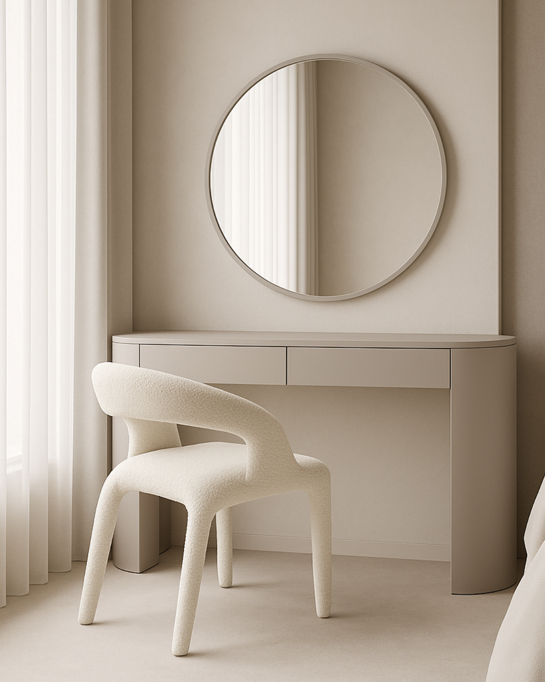 Escada Dining Chair - Chex Bouclé Polar
