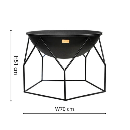 Outdoor Wolde Fire Pit Black - Skandi London