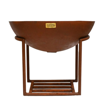 Outdoor Valentin Cast Iron Fire Pit in Rust - X Large - Skandi London