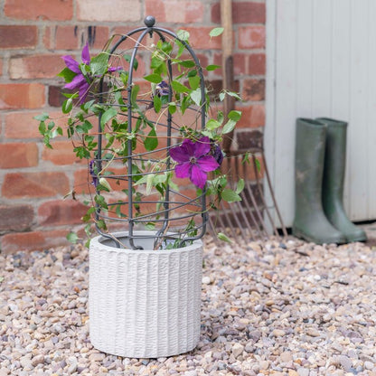 Outdoor Pot Plant Support Zinc H64cm D26cm - Skandi London