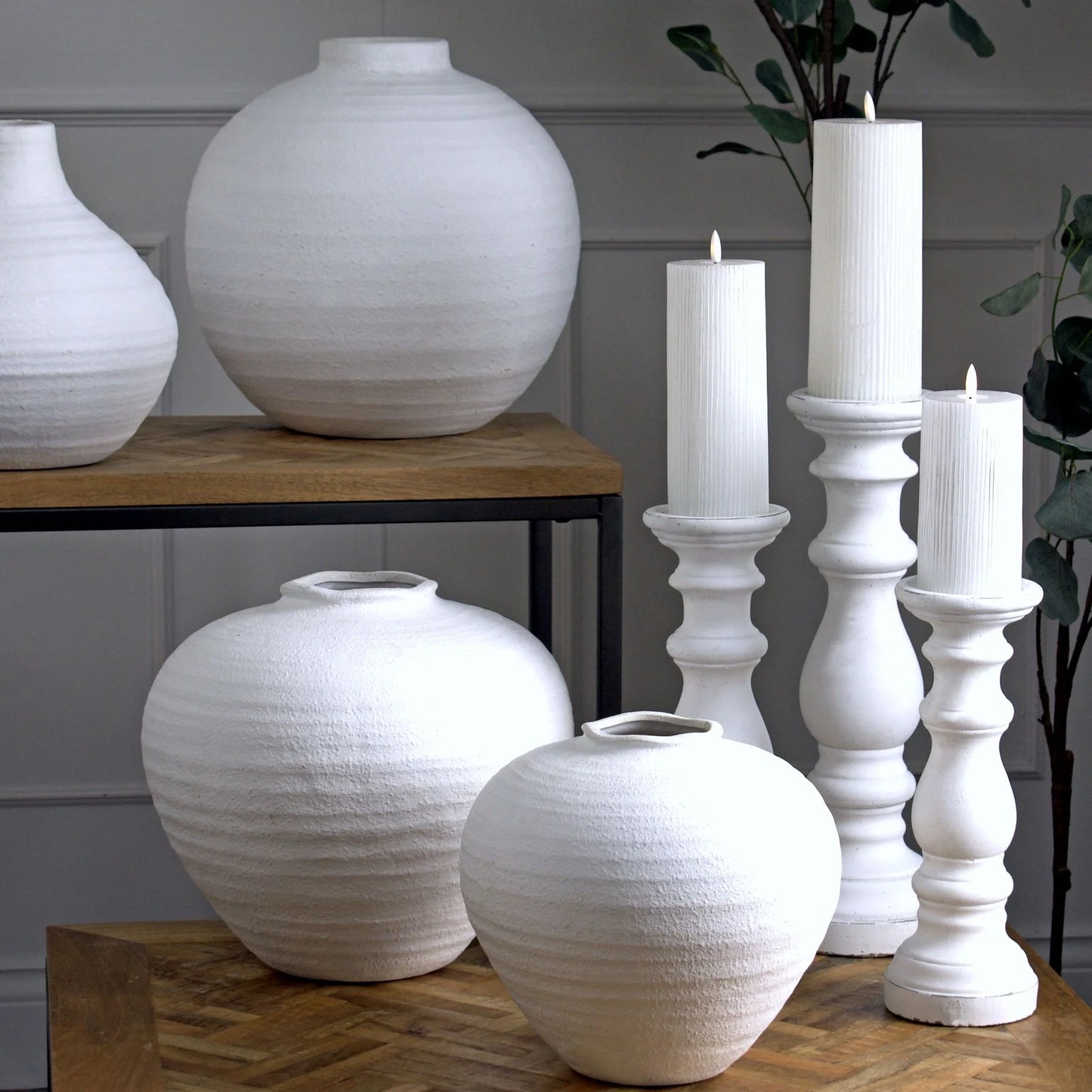 Skandi London Medium Stone Candle Holder - Skandi London