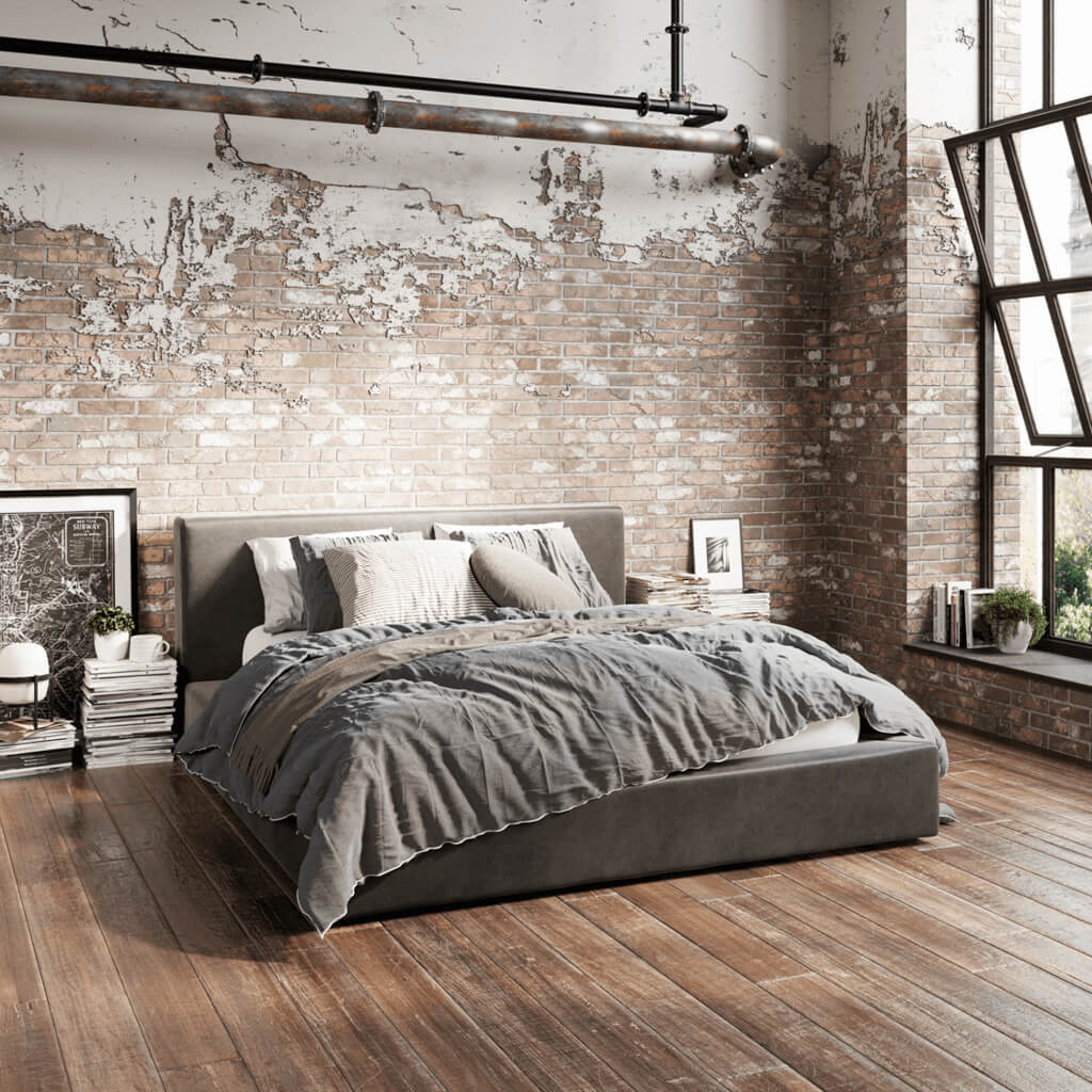Oslo House Dapple Grey Double Bed - Skandi London