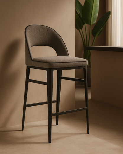 Verna Bar Stool - Enzimi Dark Grey and Dark Bronze