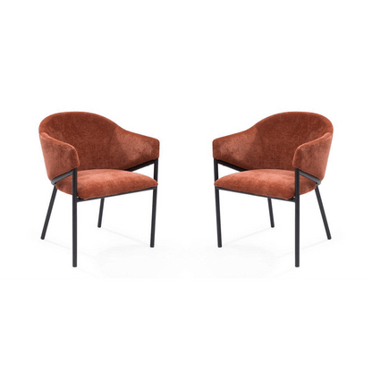 Aidan Armchair - Rust - Set of 2