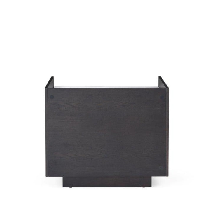 Saviour Bedside Table - White Marble & Anthracite/Grey Wash Oak